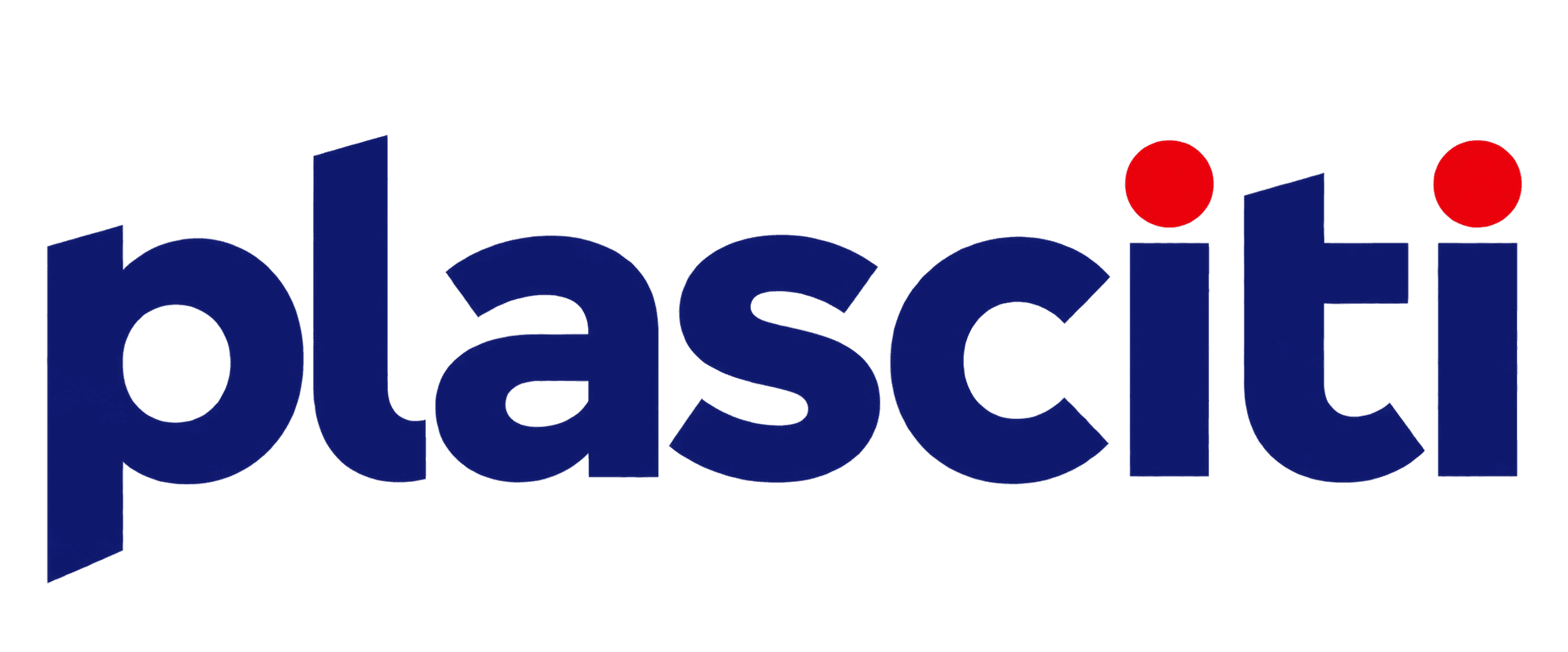 logo plasciti em azul e vermelho